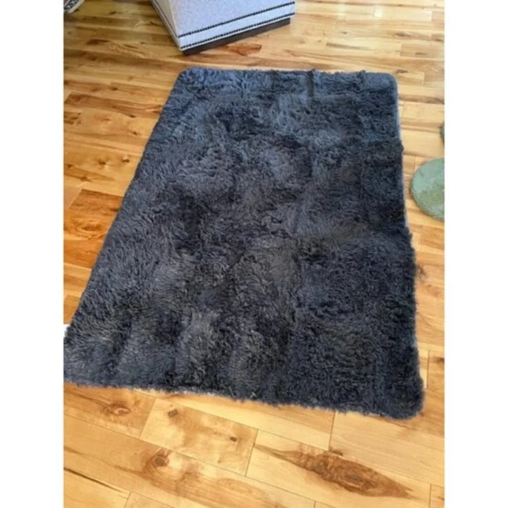 New Area Rugs for Living Room, Machine Washable Soft Shaggy 4x5.9 Feet Grey Rug